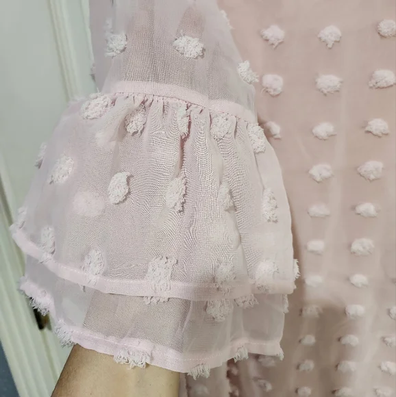 💚 3/$10 Belongsci Pink Textured Dress Size XXL - Picture 3 of 11